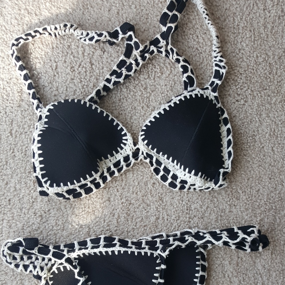 Super cute bikini with crochet details